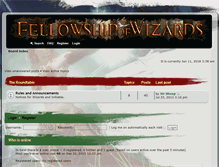 Tablet Screenshot of fellowshipofwizards.com